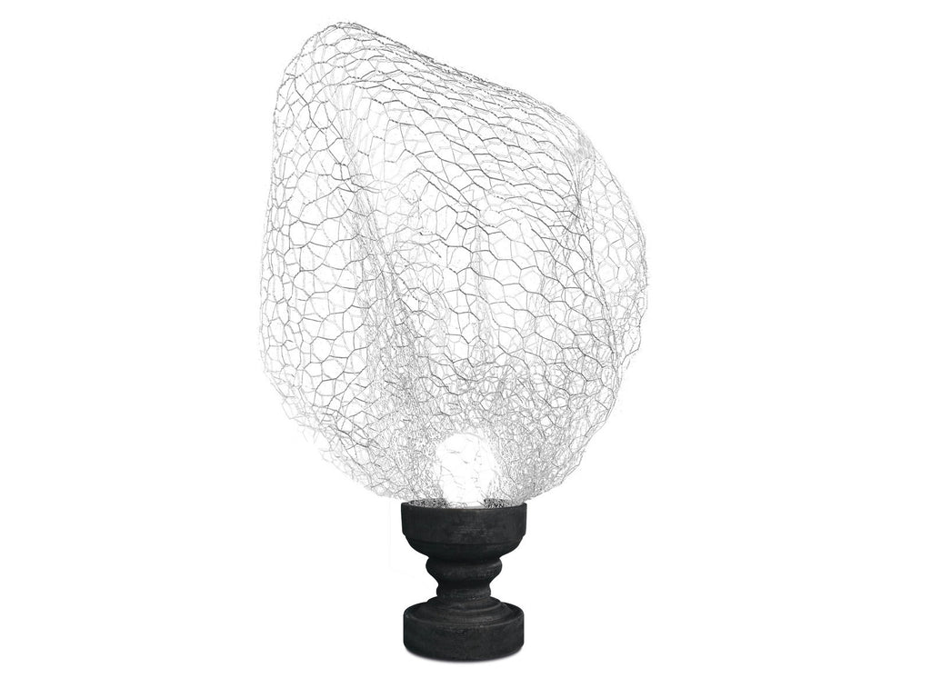 eetico design | LE CINQUE table lamp made of wire mesh. Italian eco design creative upcycling